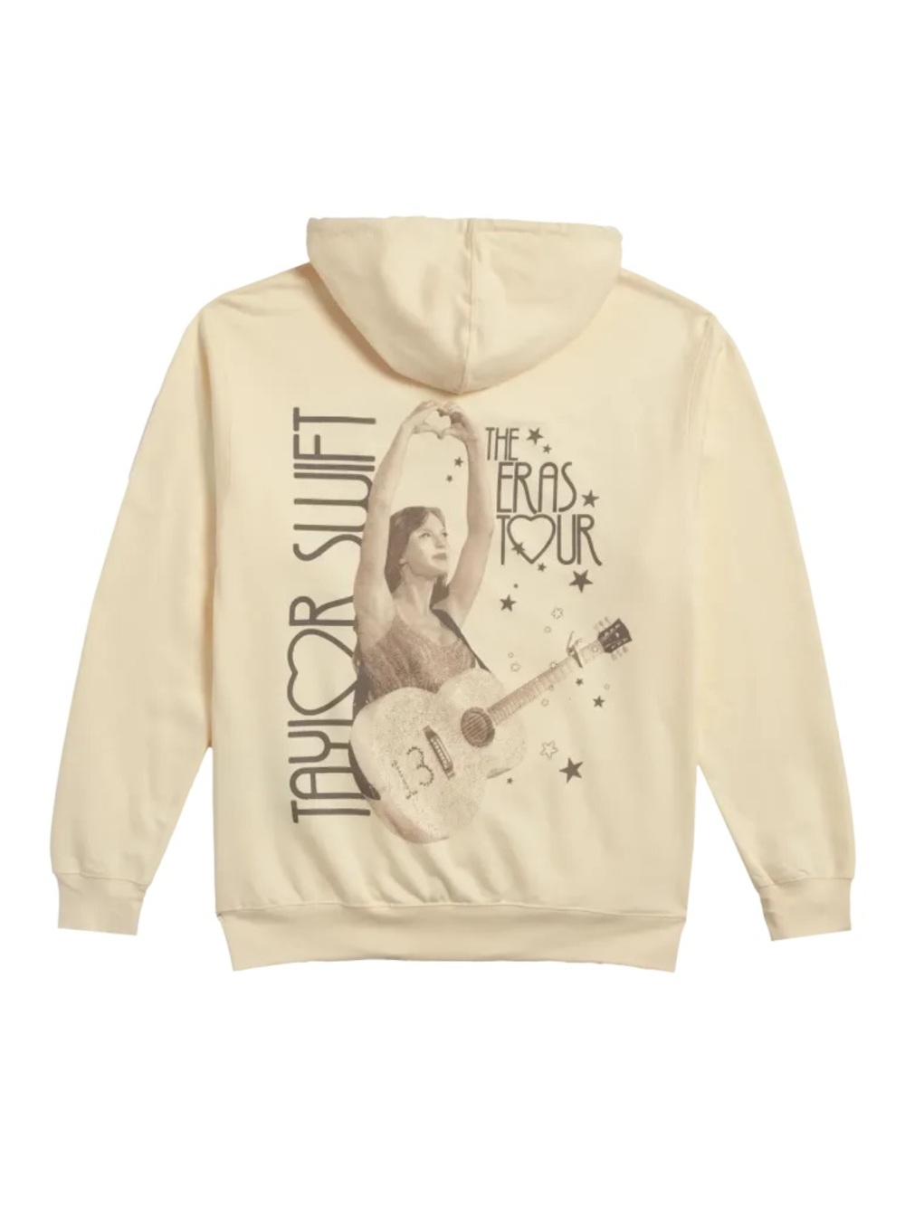Taylor Swift Eras Tour Cream Fearless Hand Heart Photo Hoodie Size XL sweatshirt